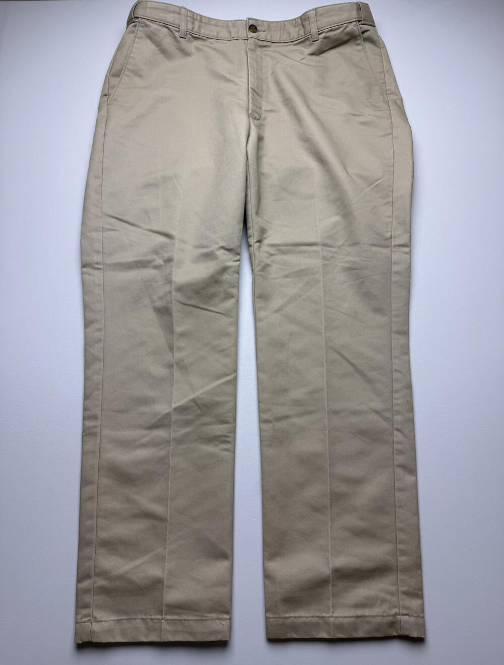 Dickies Pants Mens 38x32 Beige Khaki Flat Front Straight Casual Workwear